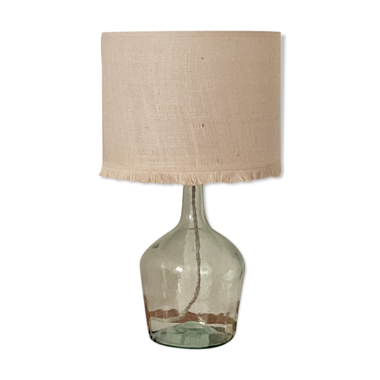 Jeanne lady lamp and ecru jute