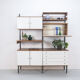 Teak and metal wall unit by Simplalux, 1960's