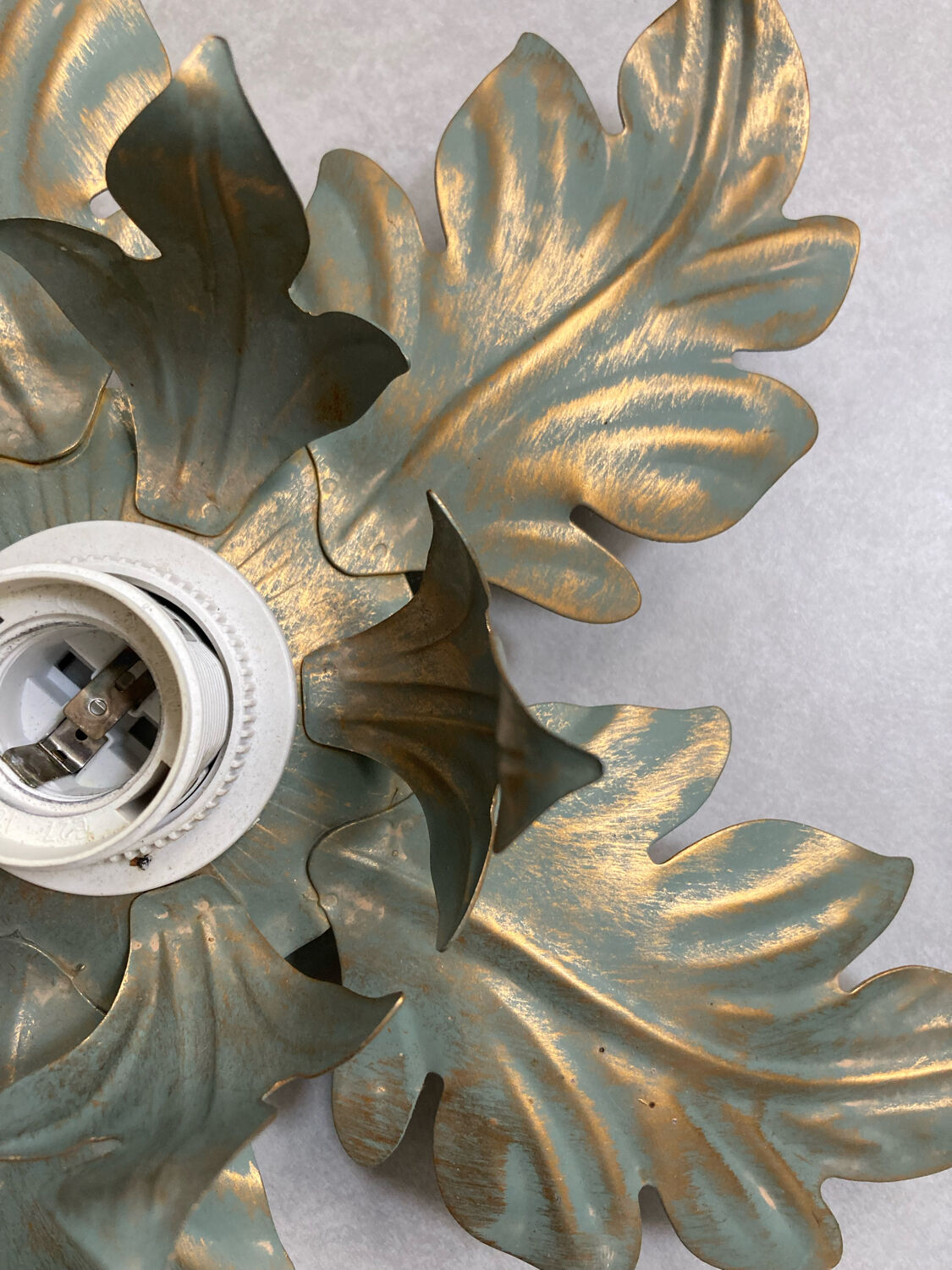 Metal flower sconce