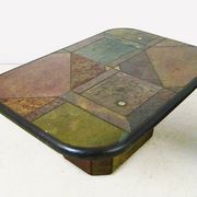 Coffee table in stone marquetry