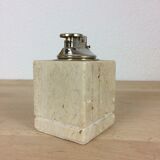 Briquet en travertin, cubique, années 80