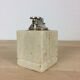 Travertine lighter, cubic, 80s