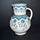 Vase, pichet Malines en faïence fleuri bleue Sarreguemines U&C