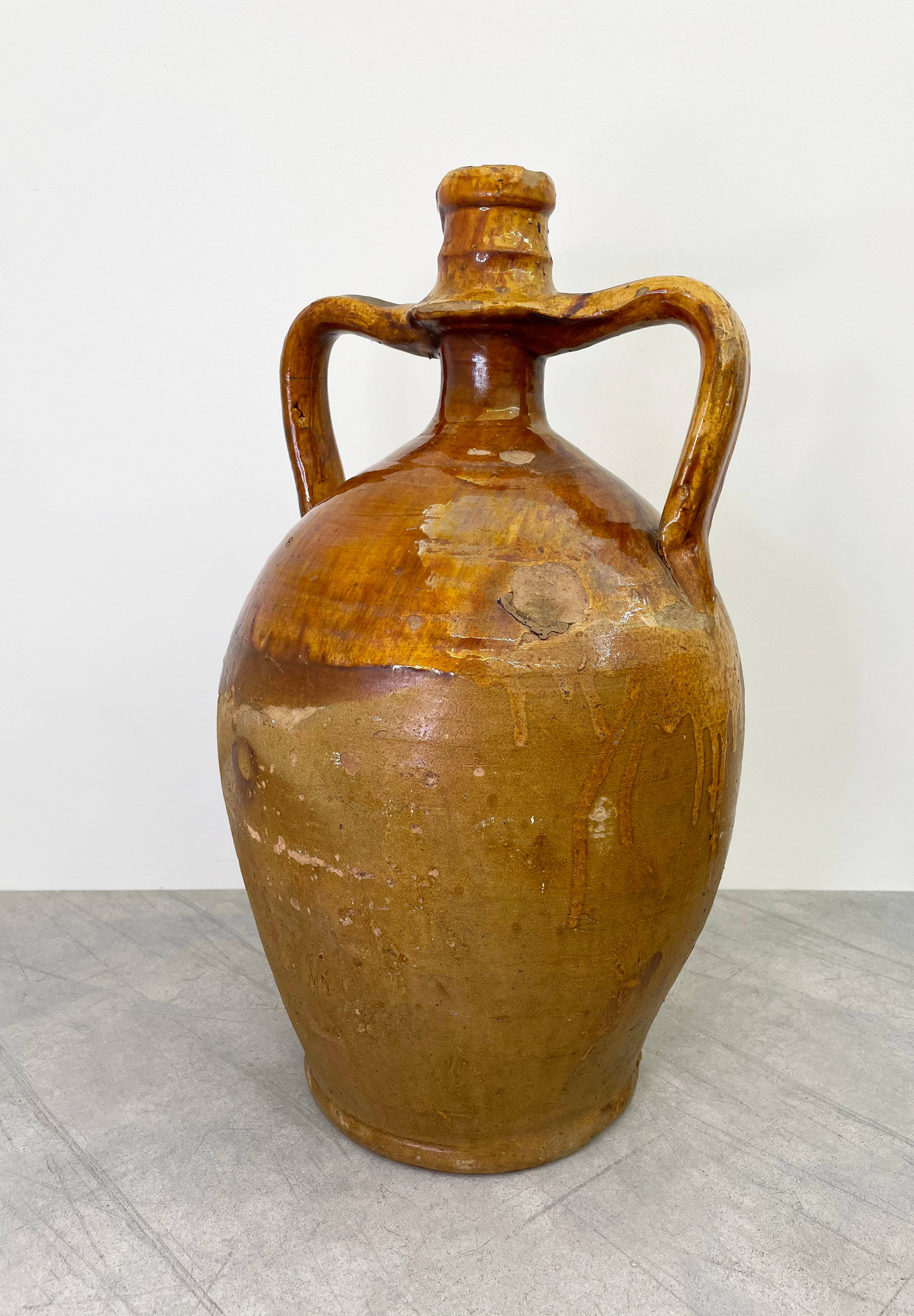 XL Antique Iridescent Glaze Amphora