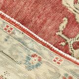 Red & Beige Oriental Vintage Rug 130x257Cm SK 22857