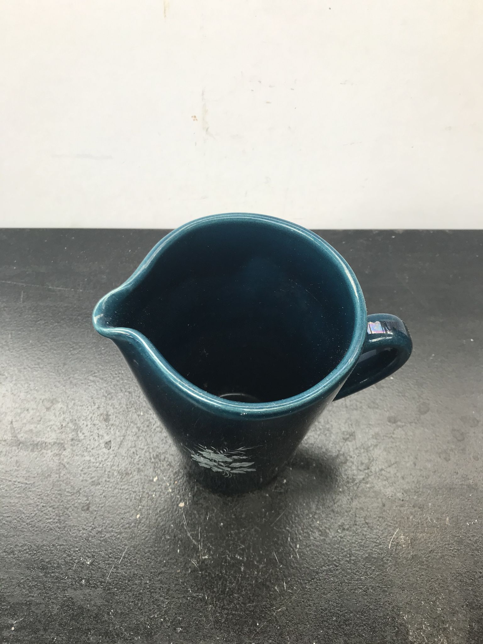 Ancien pichet Vallauris céramique bleu