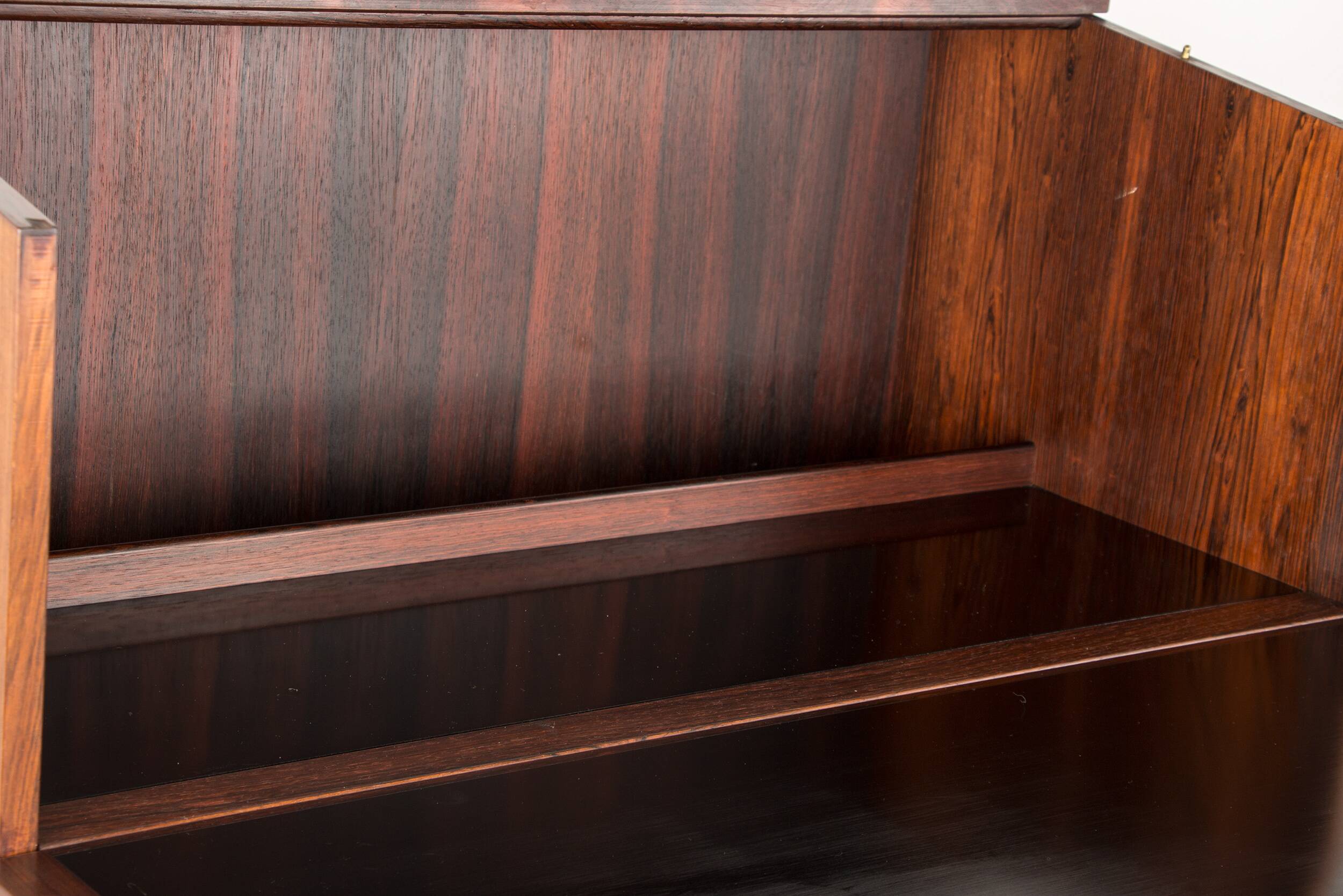 Scriban bar and secretary in Rosewood and Formica by Hans Olsen for CS Mobler 1960.