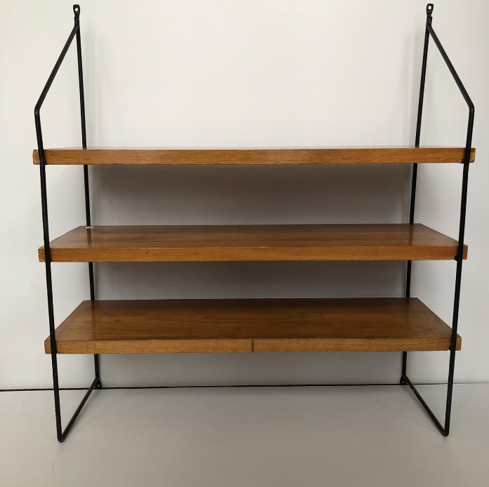 Vintage wall mount wood and metal