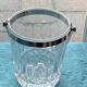 Whiskey carafe and ice bucket stamped crystal d'arques in vintage transparent glass