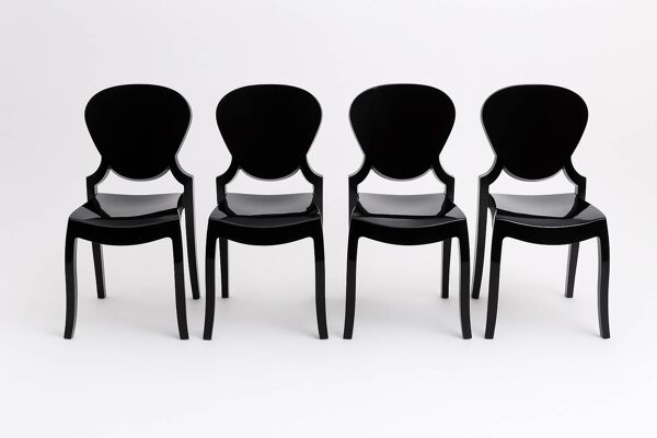 Ensemble de 4 chaises design “Queen” par Claudio Dondoli & Marco Pocci – It
