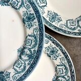 6 flat plates Léon Graves in ironstone, "Marie-Louise" service.