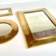 Trio de miroirs en laiton vintage