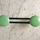 Black metal hook and sage green 60s-70s