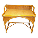 Vintage bamboo and rattan desk