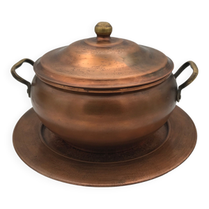 Soupière vintage avec son plateau
