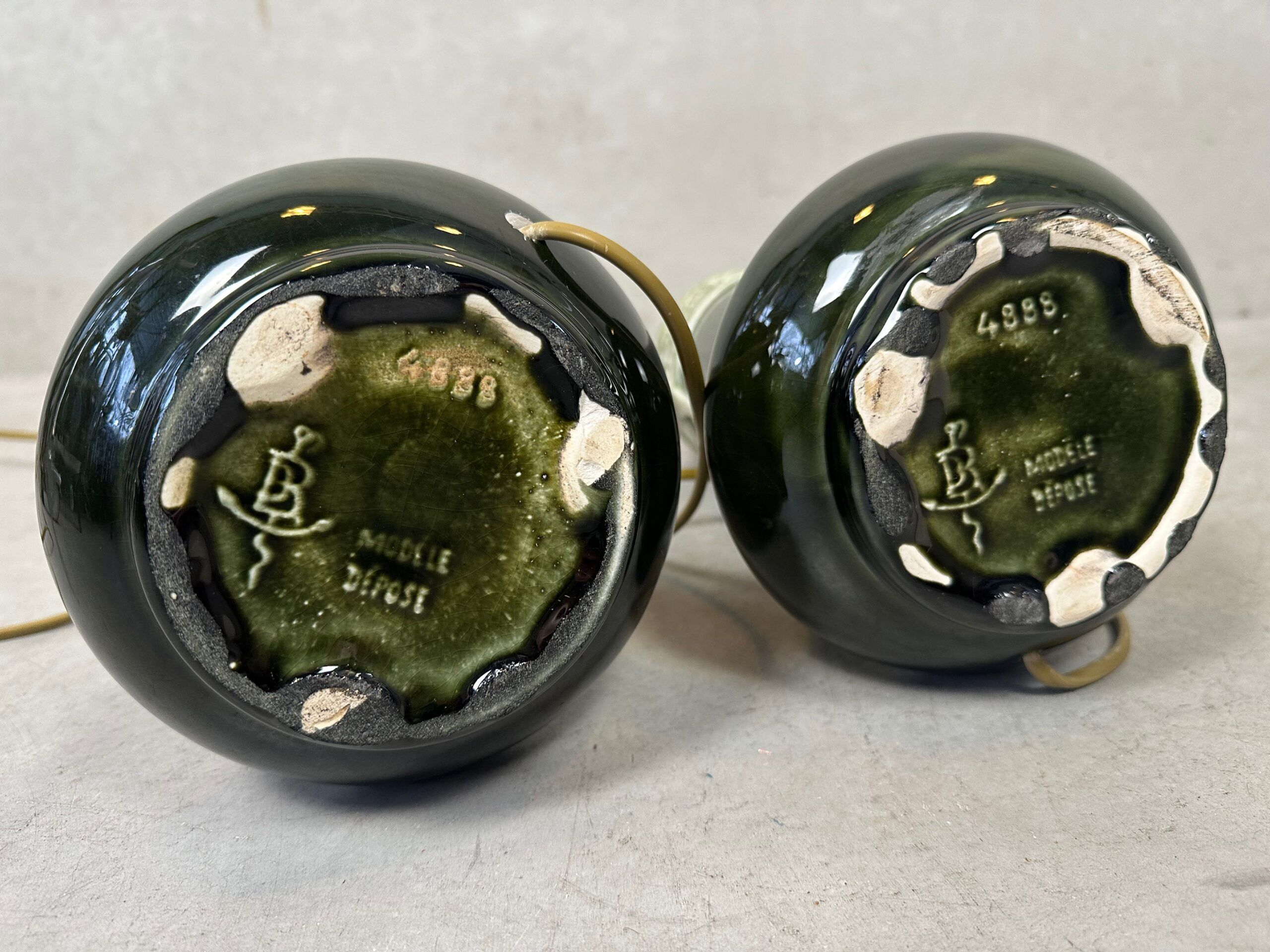 2x Art Nouveau (Fives-Lille) lamps – Gustave De Bruyn