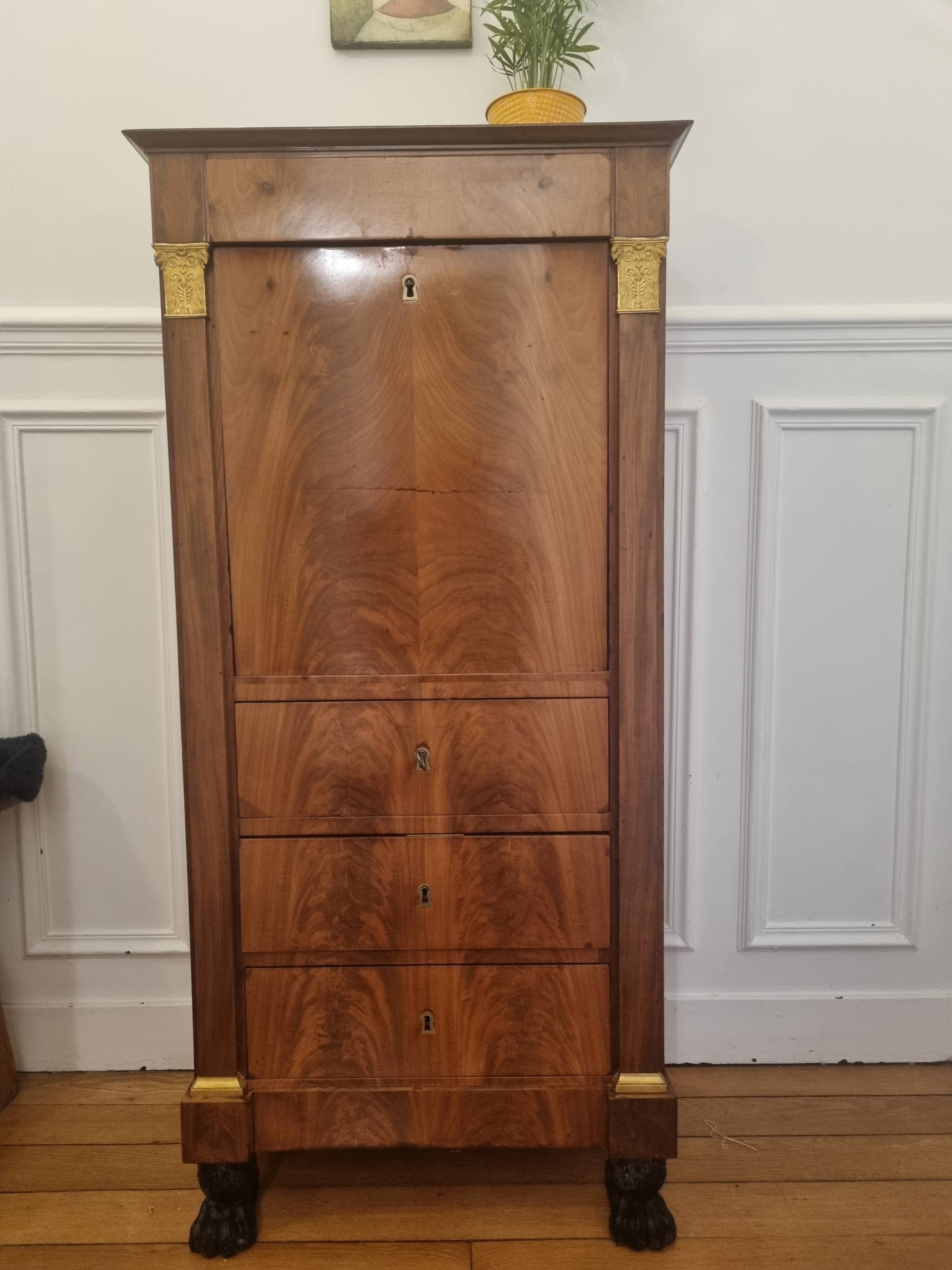 Antique wooden secretary