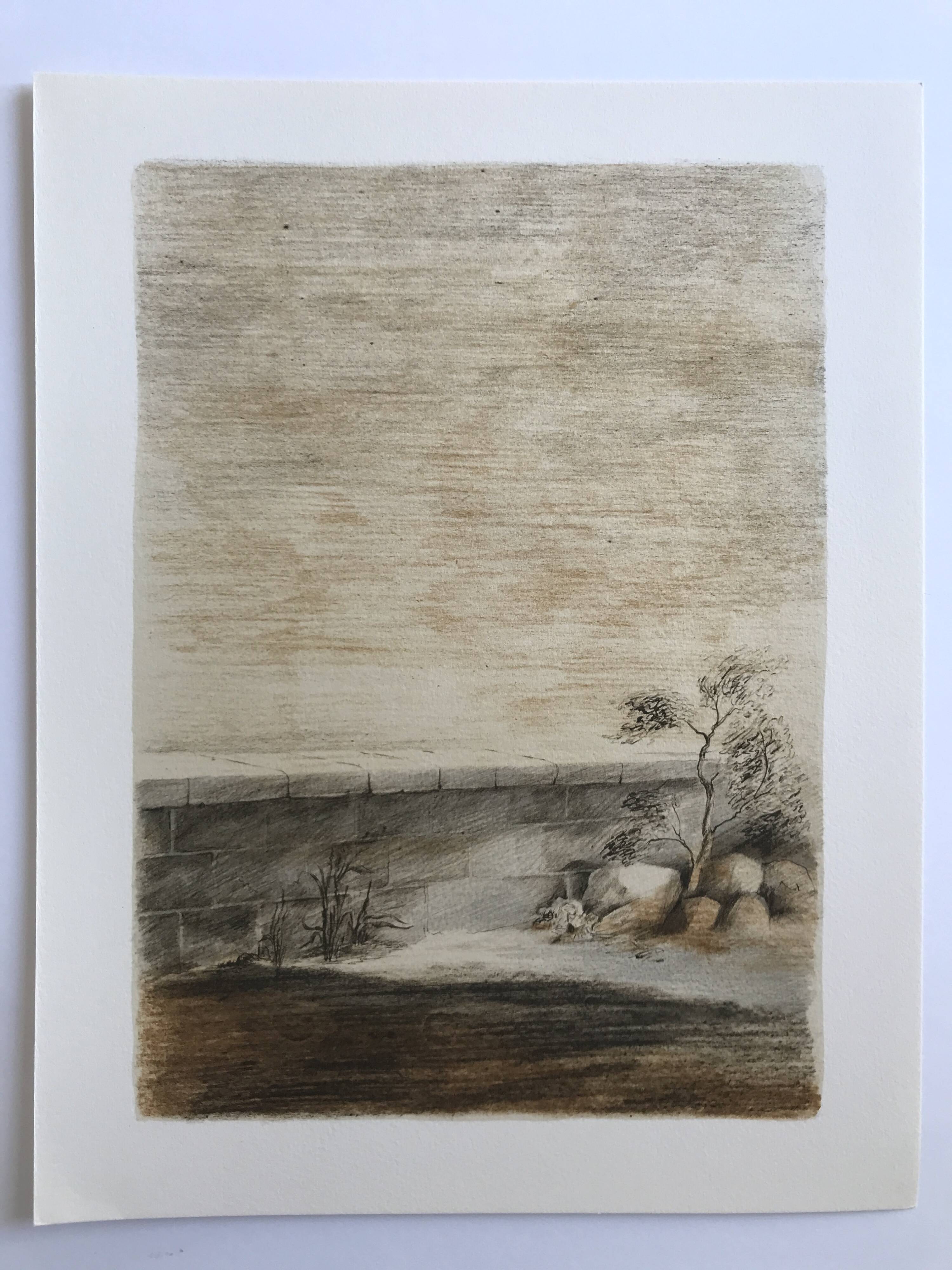 Set of 4 original lithographs by Pierre Skira, 1978. Water