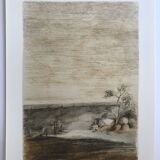Set of 4 original lithographs by Pierre Skira, 1978. Water