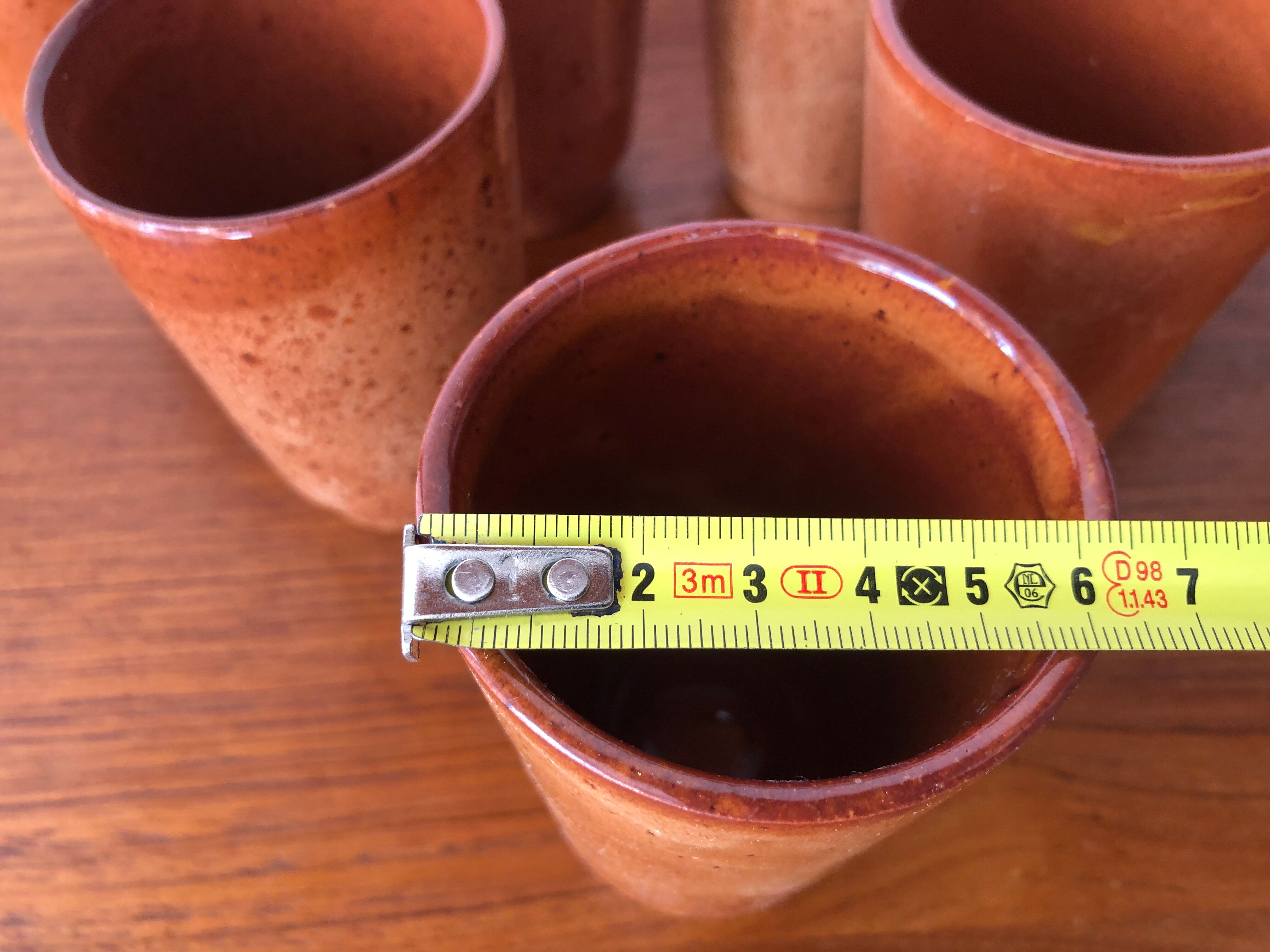 Digoin cups in glazed stoneware