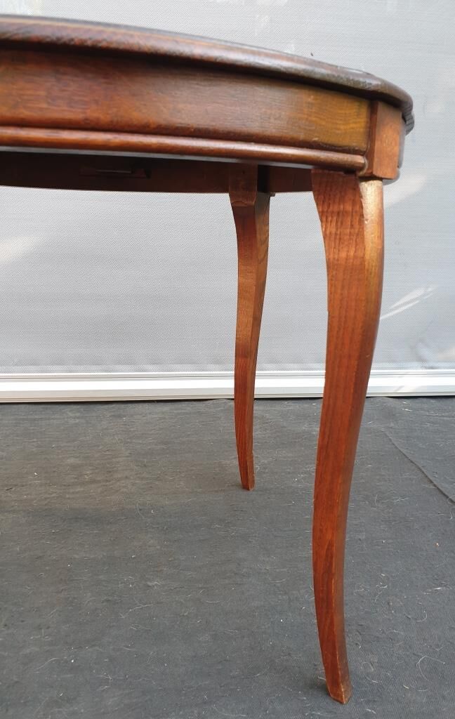 Vintage coffee table style Louis XV Oak h52