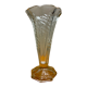 Vintage chiseled glass vase 1960 1970