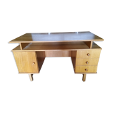 Office of the 60s /70s with blond oak caissons