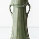 Pair of Dutch Art Nouveau Ceramic Table Lamps, circa 1915, with New Ochre Linen Shades