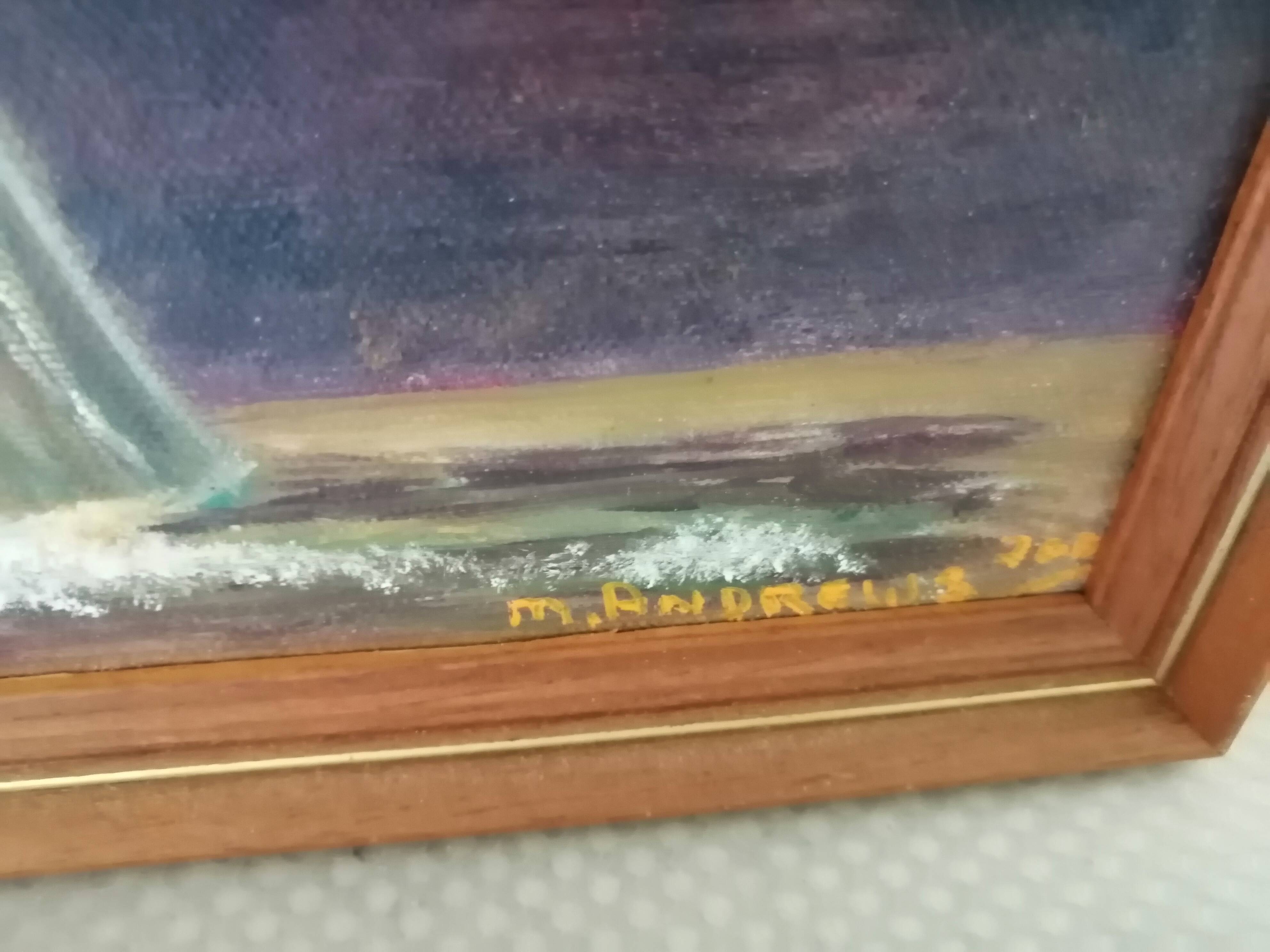 Still life with oil flowers on ancient panel