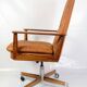 Office Chair Model 419 Made In Rosewood With Cognac Leather Seat By Arne Vodder For Sibast from 1960