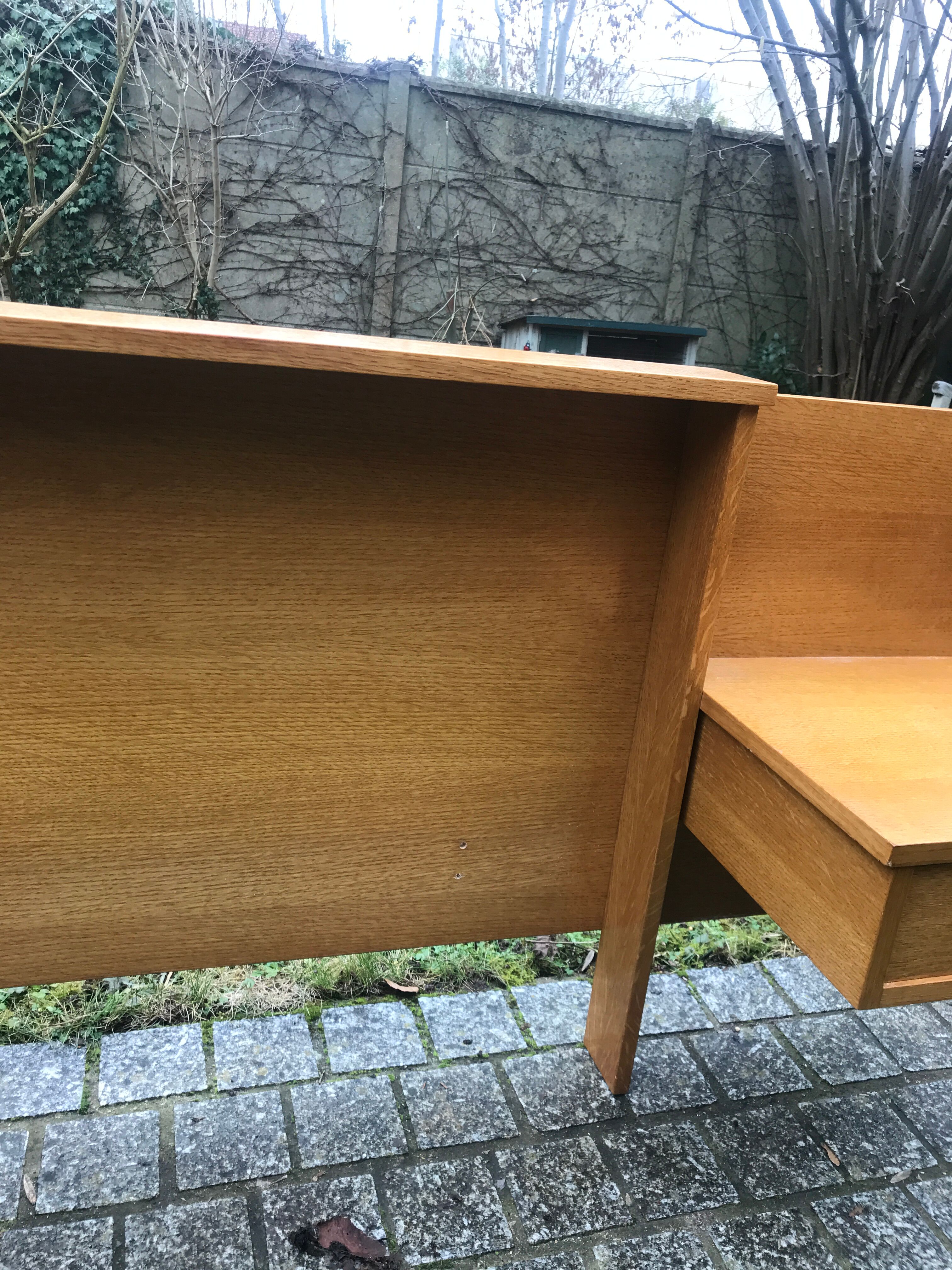 Headboard with bedside suspended 1960 vintage