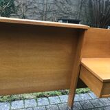 Headboard with bedside suspended 1960 vintage