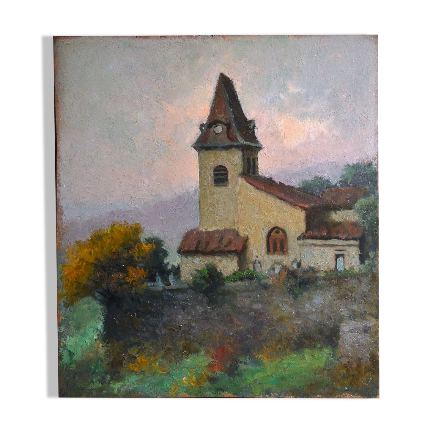 Hippolyte Léty, The Old Church of Beauvoir-de-Marc, Isère (circa 1935)