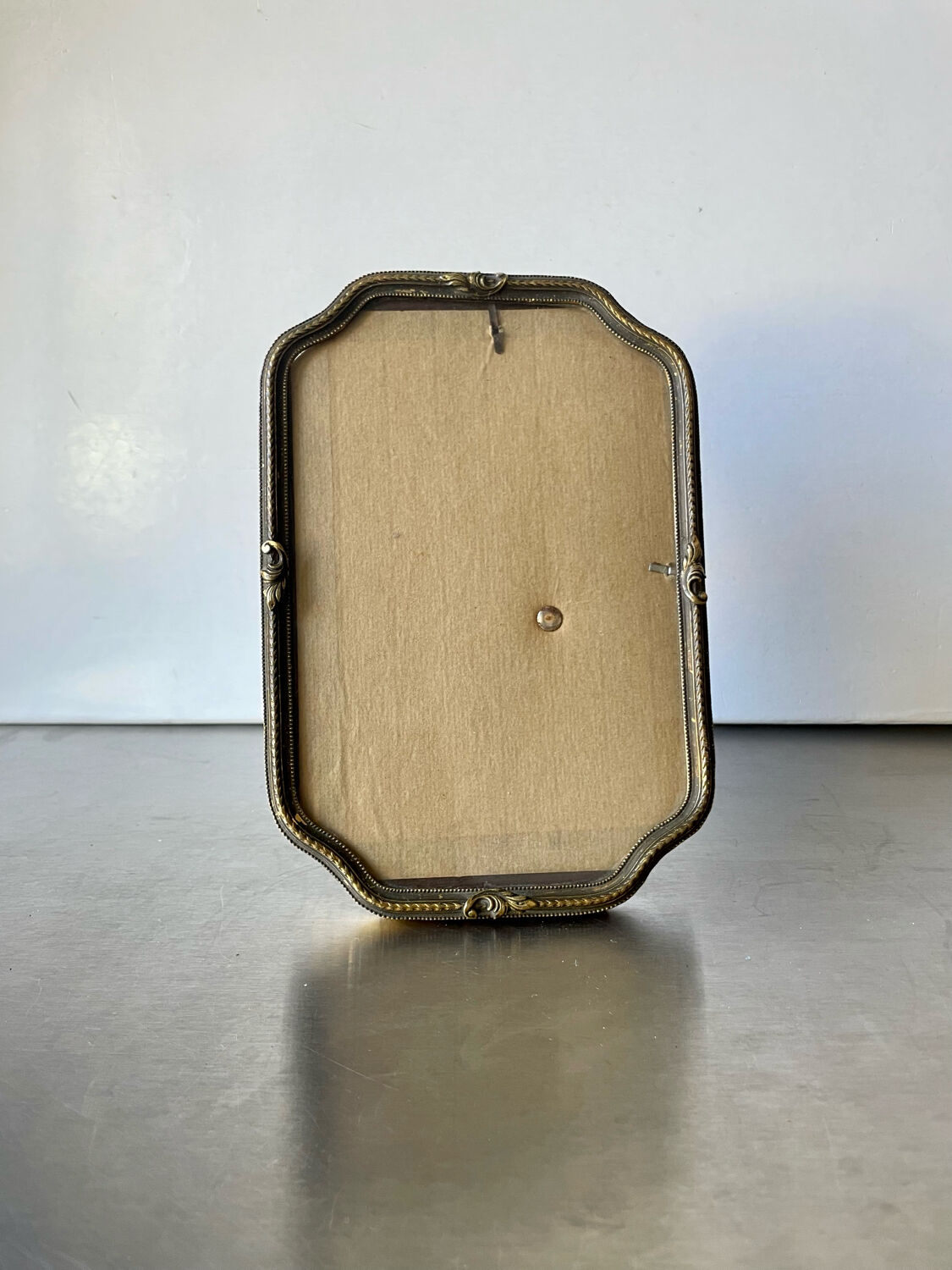 Cadre photo en métal de couleur or vintage 18 cm x 12,5 cm