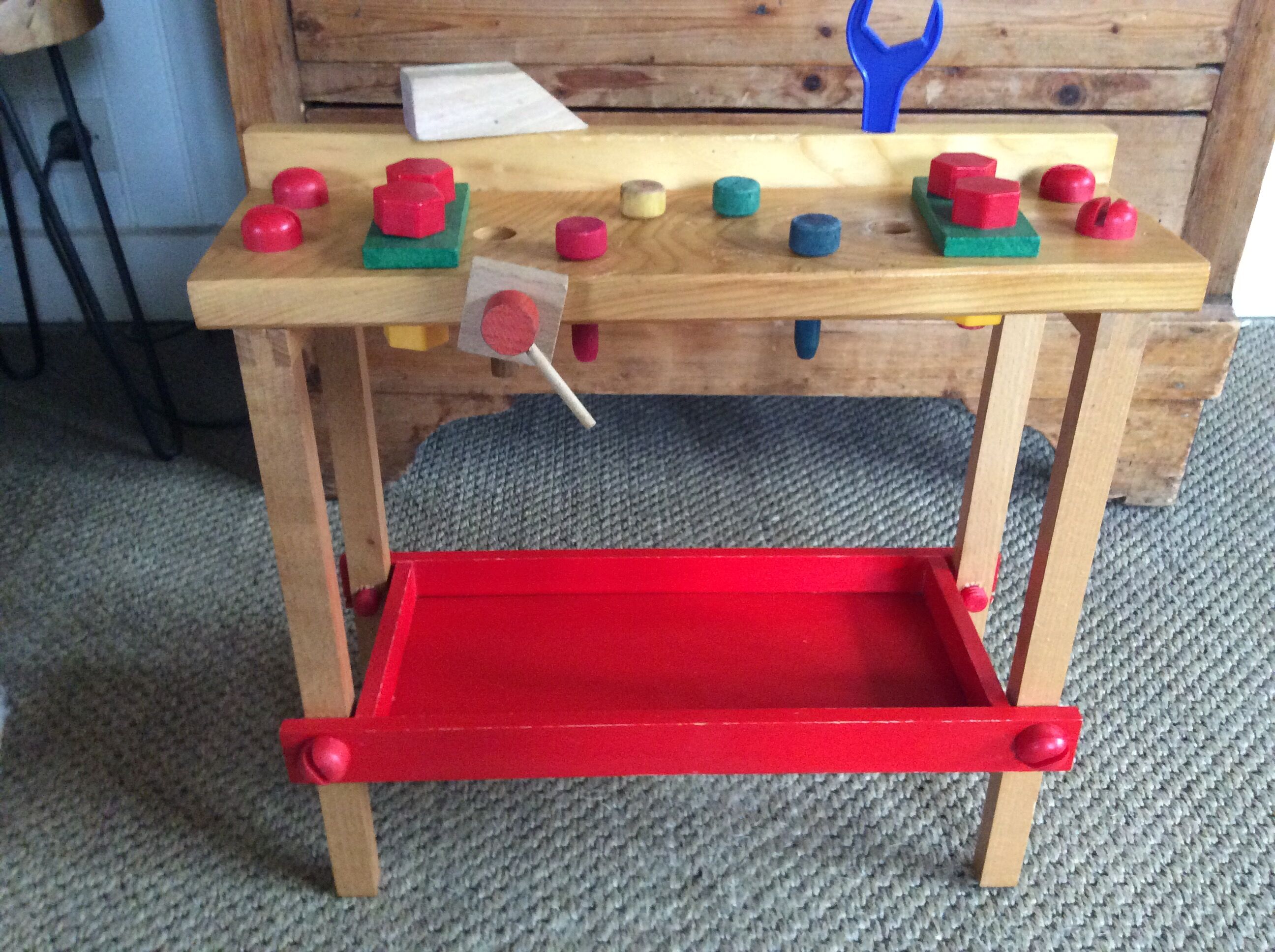 Child wooden workbench