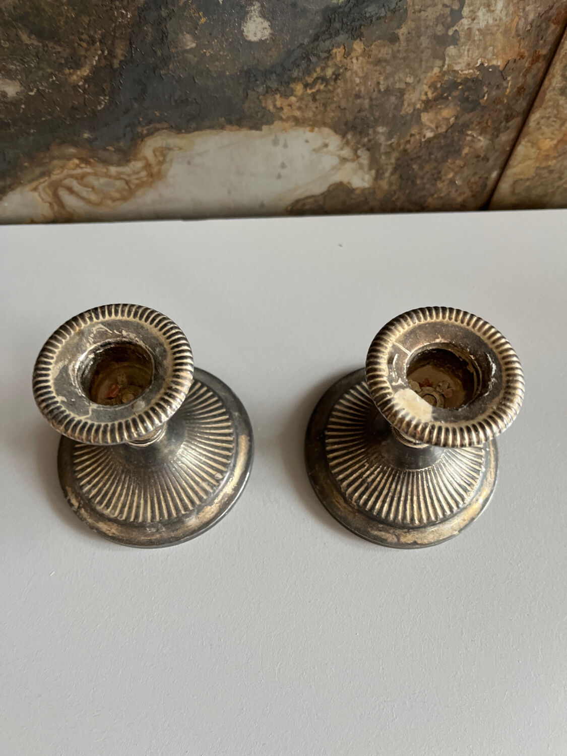 Pair of candle holders