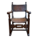 Fauteuil de bureau en chêne et cuir