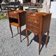 Pair of Louis XV style bedside tables in cherry wood.