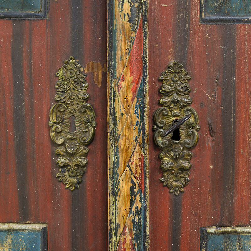 Cabinet de mariée peint d'art populaire, 1845