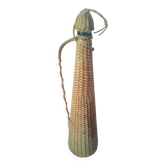 Old glass bottle - Woven wicker