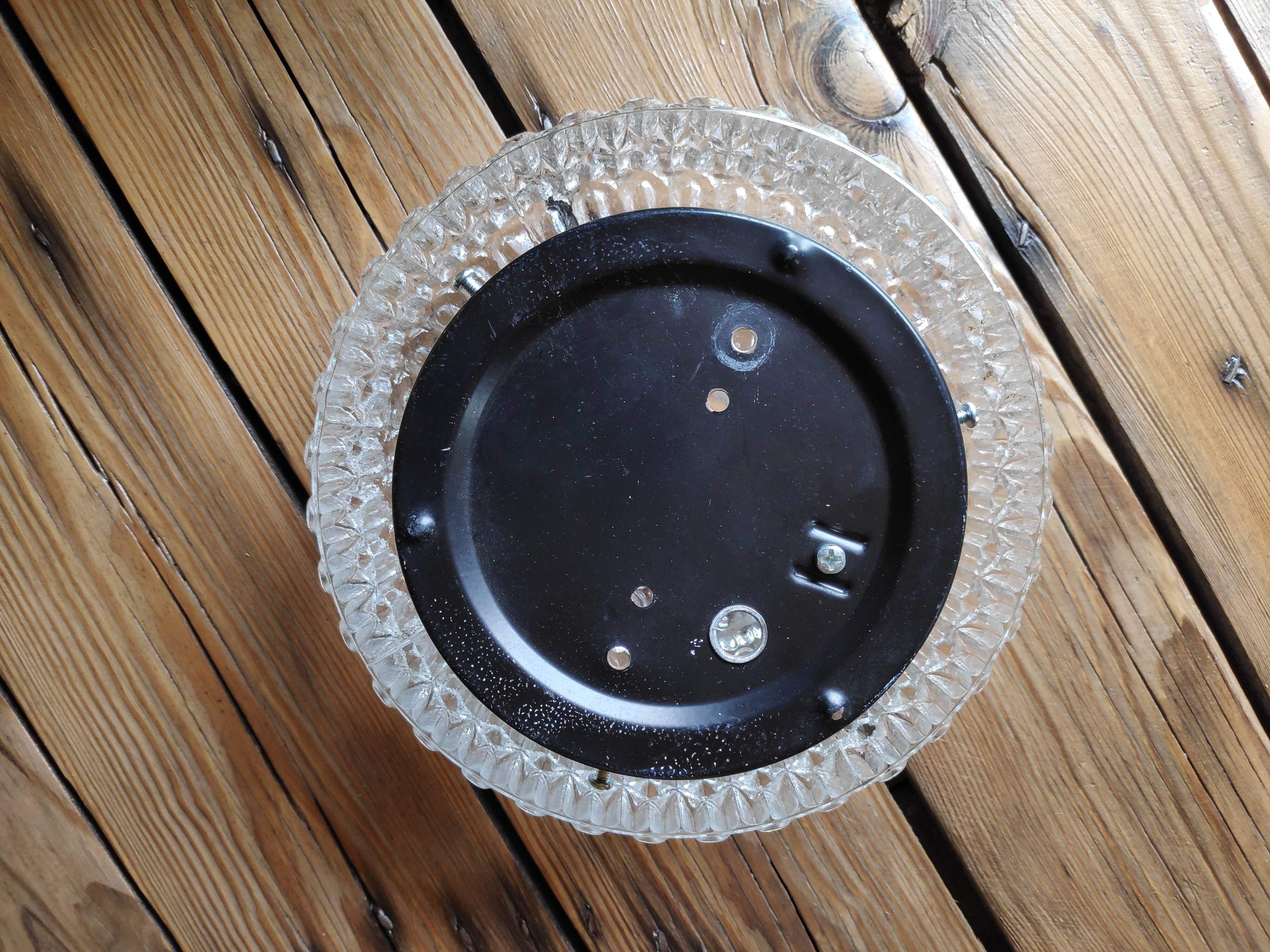 Round glass ceiling light