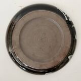 Grand plat en céramique émaillée fait main et signé PM, France 1970