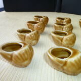 Set of 12 ceramic snail shells