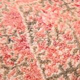 Pink Vintage Moroccan Rug 186 cm x 279 cm - Handmade Wool Rug - Berber Rug