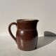 Brown ceramic pitcher H: 20 cm
