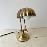 1950s brass "shell" desk lamp, vintage lighting