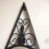 Miroir rond en fer forgé à forme d'étoile