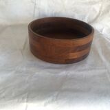 Scandinavian vintage two-tone teak salad bowl