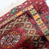 Handmade vintage Afghan Ersari mat 46cm x 50cm 1960s