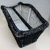 Black and white rattan magazine door